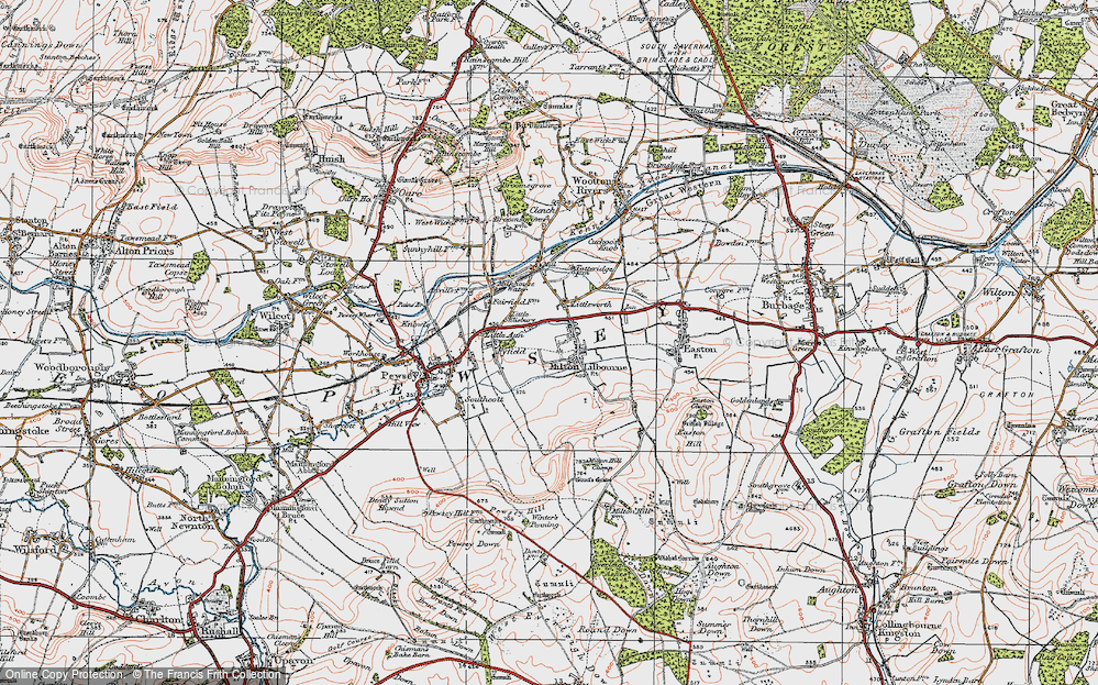 Old Map of Milton Lilbourne, 1919 in 1919