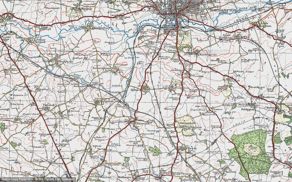 Old Map of Milton Malsor, 1919 in 1919