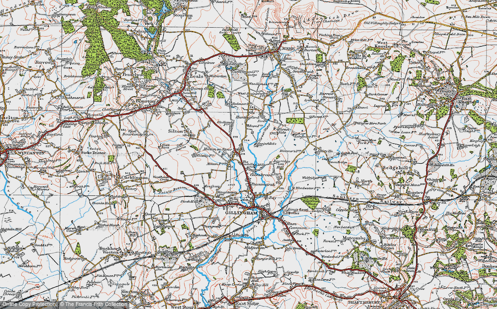 Old Map of Milton on Stour, 1919 in 1919