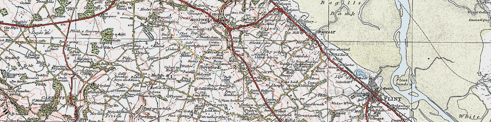 Old map of Milwr in 1924