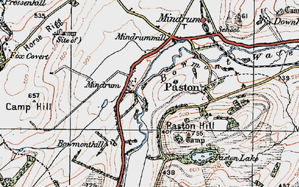 Old map of Bowmont Hill in 1926