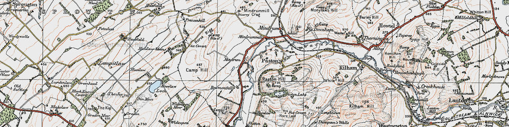 Old map of Bowmont Hill in 1926