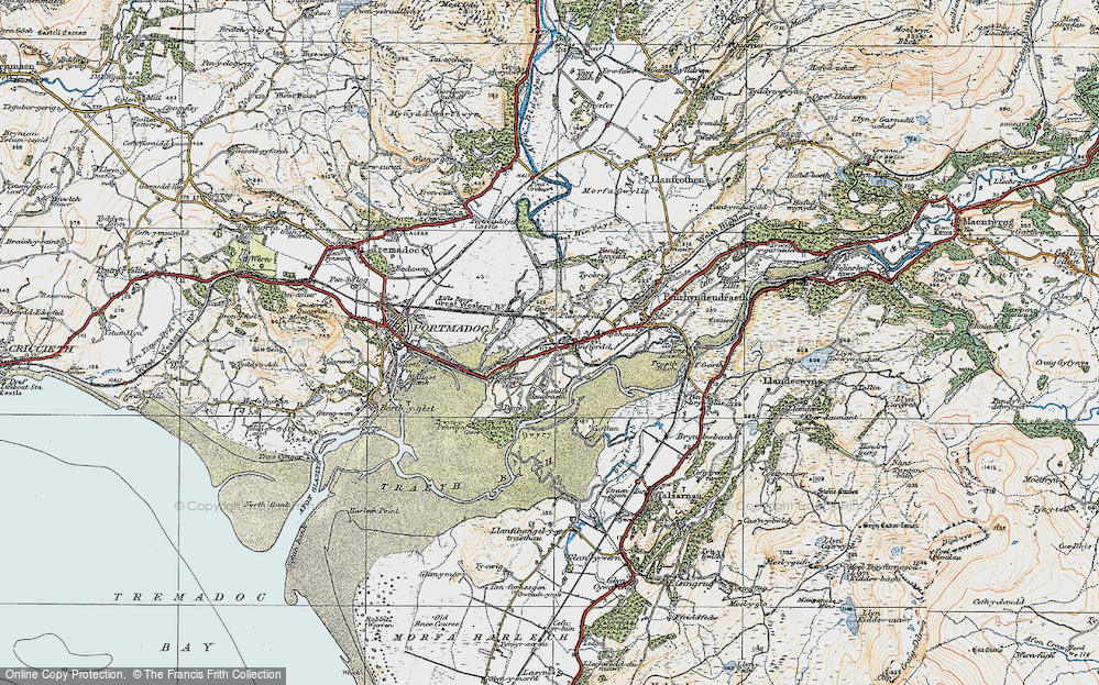 Old Map of Minffordd, 1922 in 1922