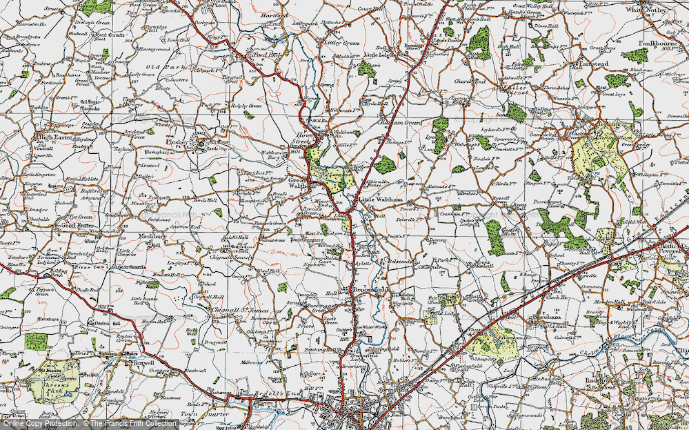 Old Map of Minnow End, 1919 in 1919