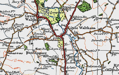 Old map of Minnow End in 1919