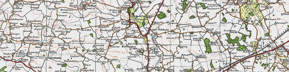 Old map of Minnow End in 1919