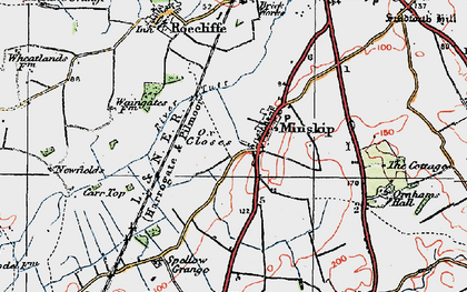 Old map of Minskip in 1925