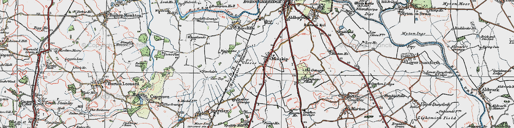 Old map of Minskip in 1925