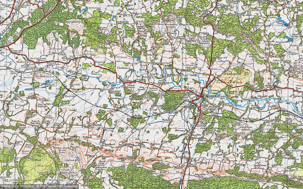 Old Map of Minsted, 1919 in 1919