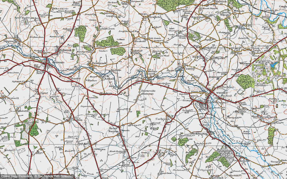 Old Map of Minster Lovell, 1919 in 1919