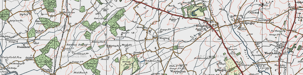 Old map of Minting in 1923