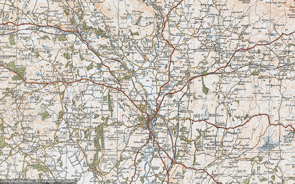 Old Map of Mintsfeet, 1925 in 1925