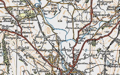 Old map of Mintsfeet in 1925