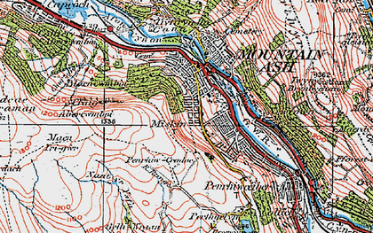 Old map of Miskin in 1923