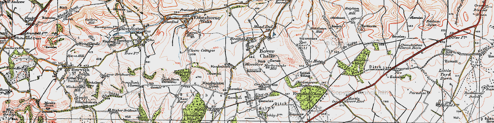 Old map of Misselfore in 1919