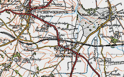 Old map of Misterton in 1919