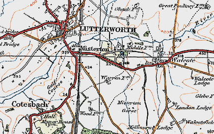 Old map of Misterton in 1920
