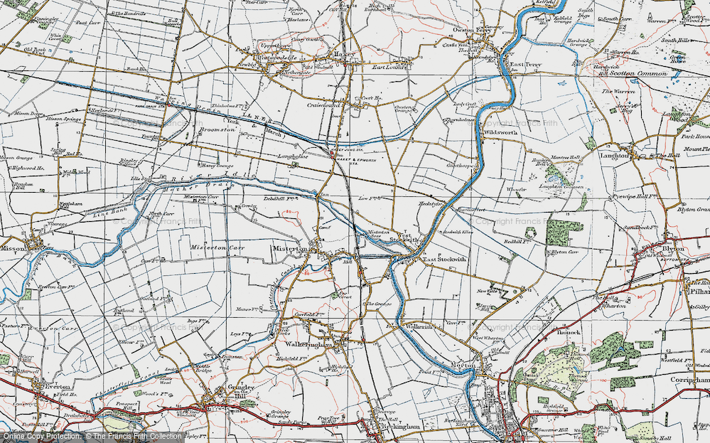 Old Map of Misterton Soss, 1923 in 1923