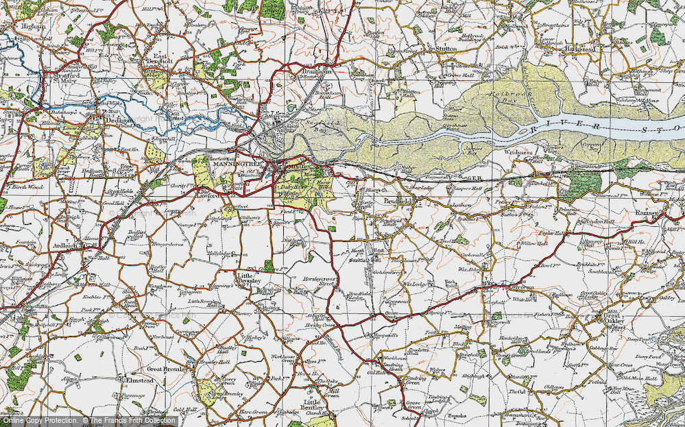 Old Map of Mistley Heath, 1921 in 1921