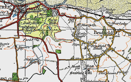 Old map of Mistley Heath in 1921