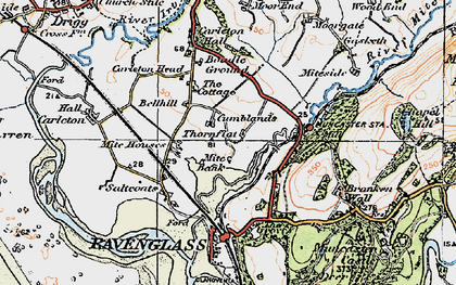 Old map of Mite Houses in 1925