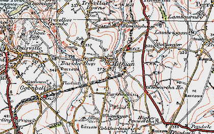 Old map of Mithian in 1919
