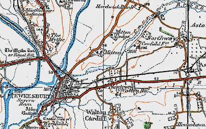 Old map of Mitton in 1919