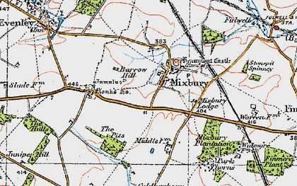 Old map of Mixbury in 1919