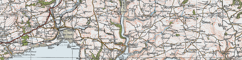 Old map of Mixtow in 1919