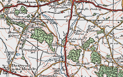 Old map of Mobberley in 1921