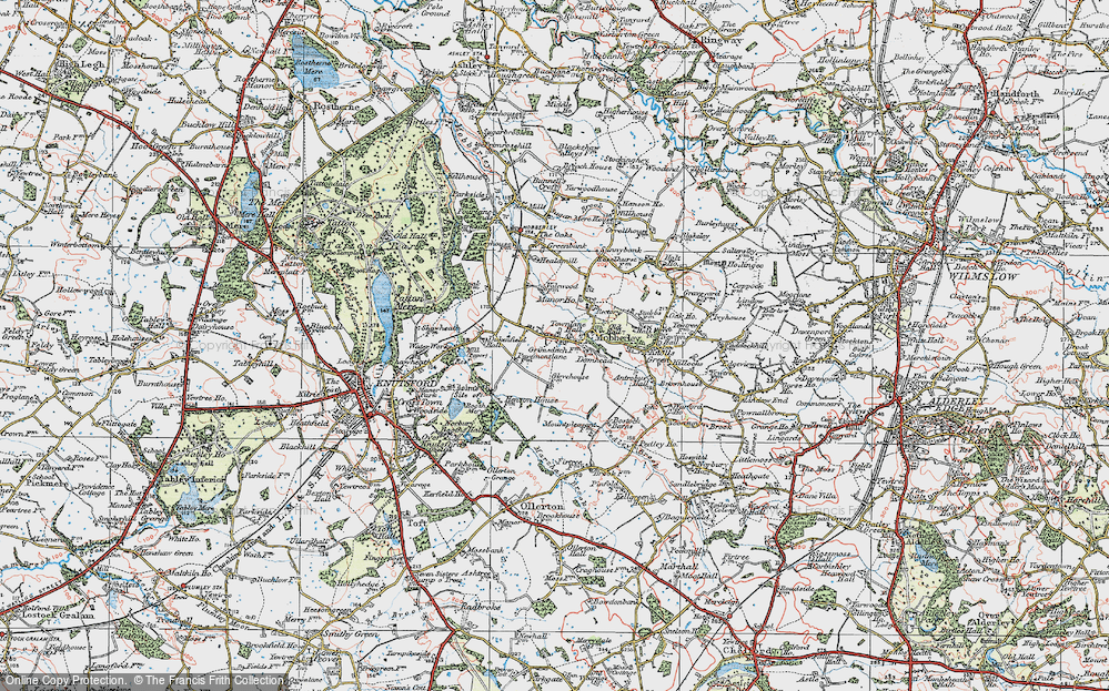 Old Map of Mobberley, 1923 in 1923