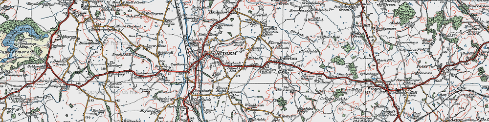 Old map of Moblake in 1921