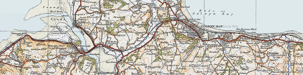 Old map of Mochdre in 1922