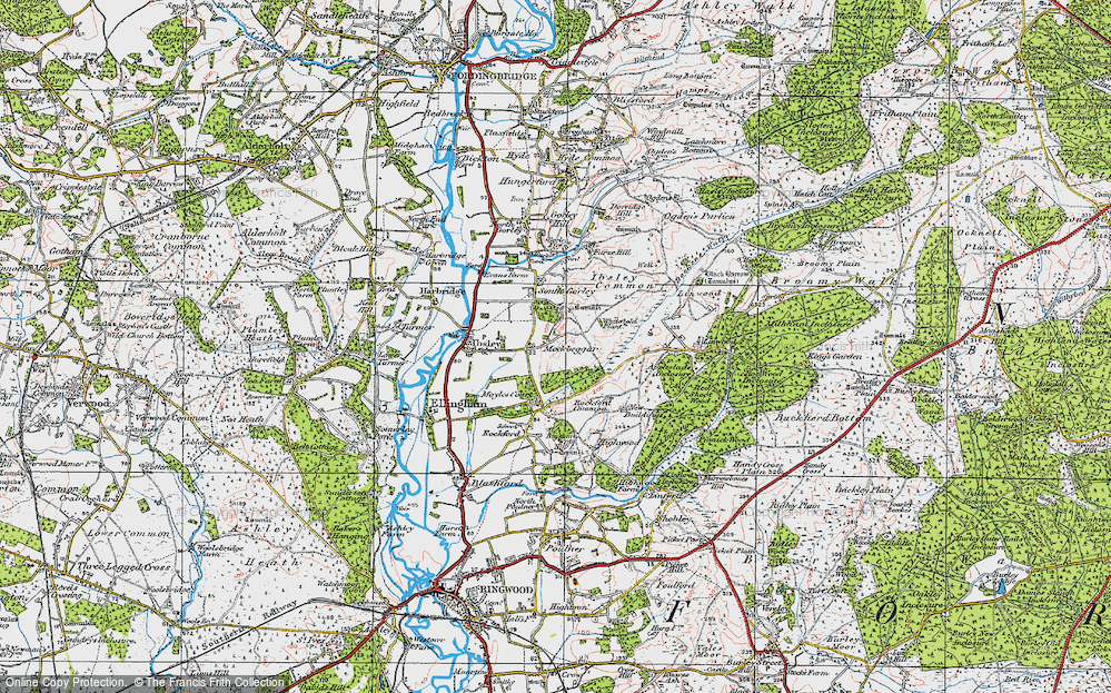 Old Map of Mockbeggar, 1919 in 1919