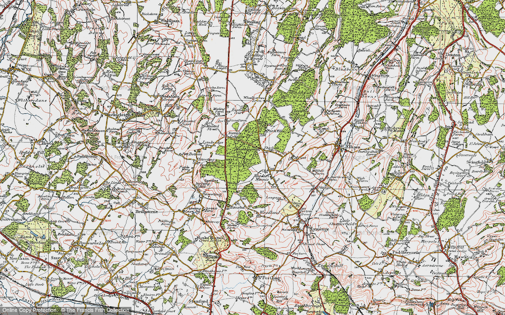 Old Map of Mockbeggar, 1920 in 1920