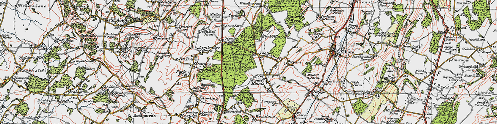 Old map of Mockbeggar in 1920