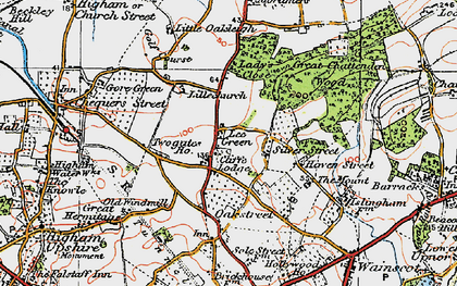 Old map of Mockbeggar in 1921