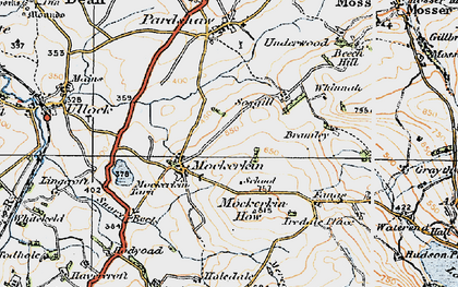 Old map of Mockerkin in 1925