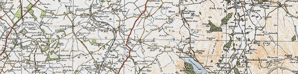 Old map of Mockerkin in 1925