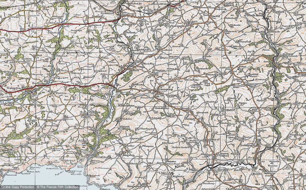 Old Map of Historic Map covering Sheepham in 1919