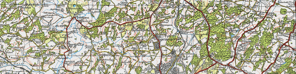 Old map of Modest Corner in 1920
