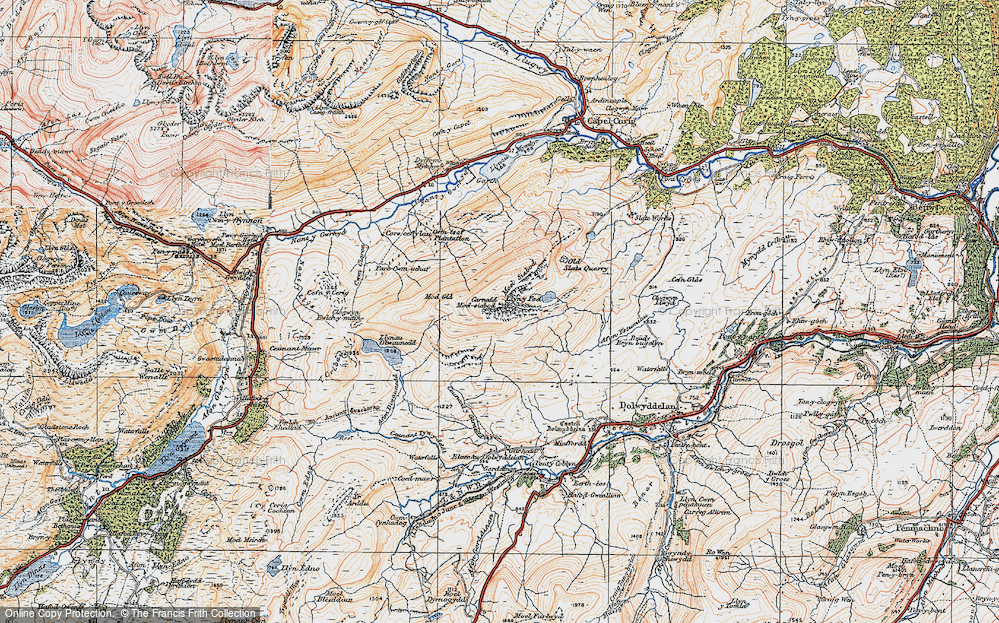 Old Map of Moel Siabod, 1922 in 1922