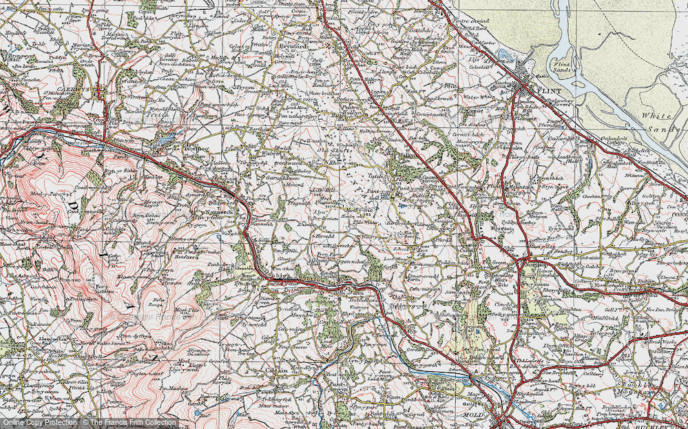 Old Map of Moel-y-crio, 1924 in 1924
