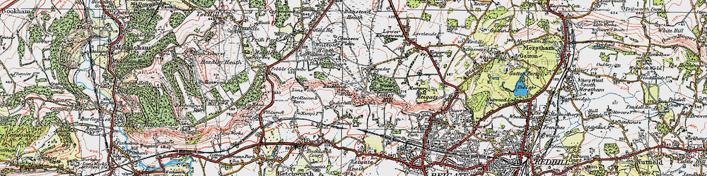 Old map of Buckland Hills in 1920