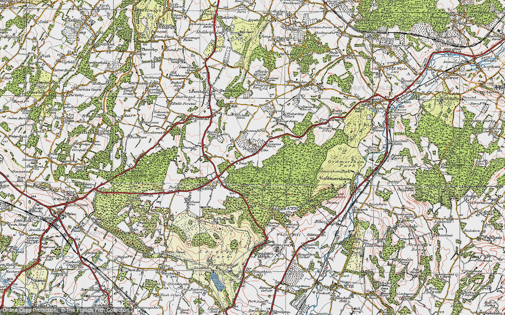 Old Map of Molash, 1921 in 1921