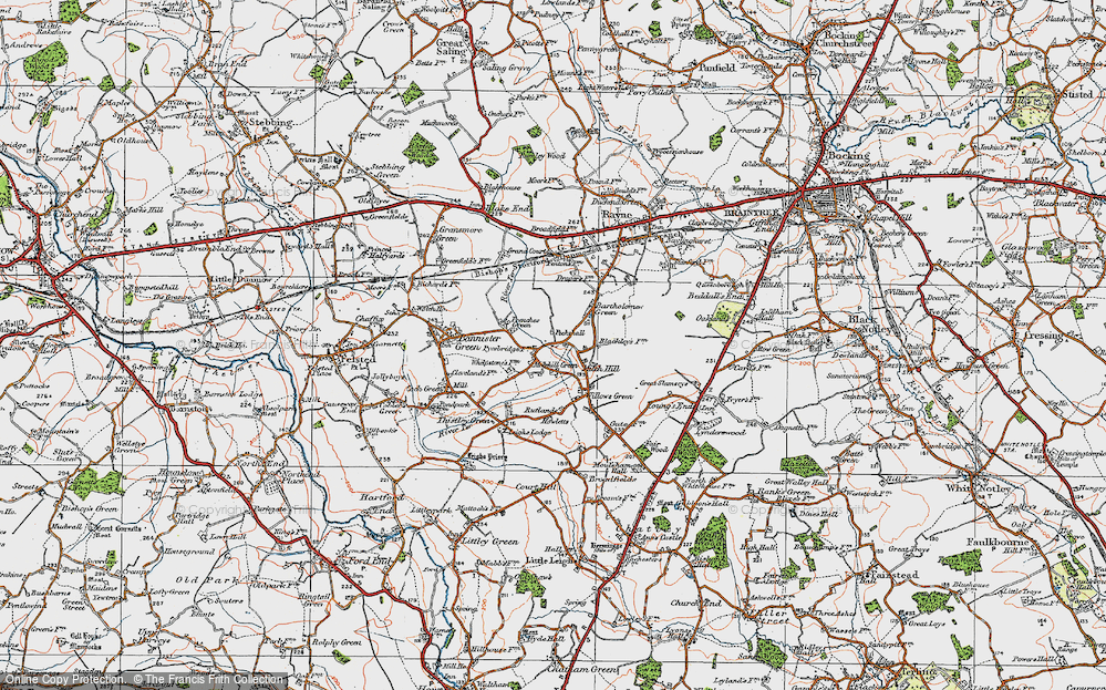 Old Map of Molehill Green, 1921 in 1921