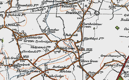 Old map of Molehill Green in 1921