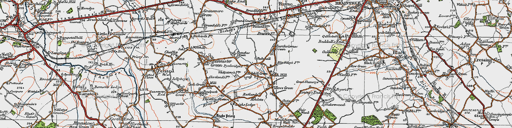 Old map of Molehill Green in 1921