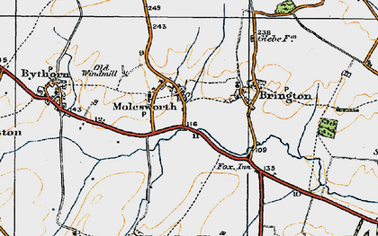 Old map of Molesworth in 1920