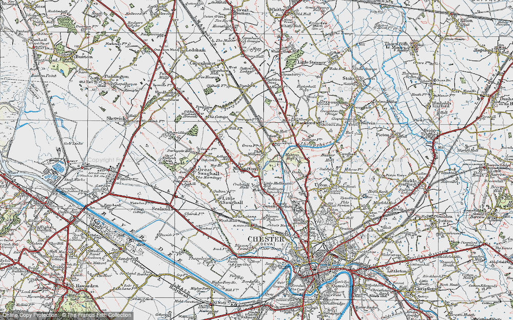 Old Map of Mollington, 1924 in 1924